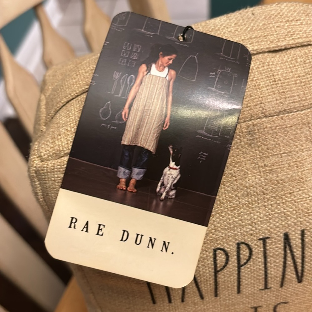 Rae Dunn Cream Happiness Is Homemade Bag - Picture 5 of 5